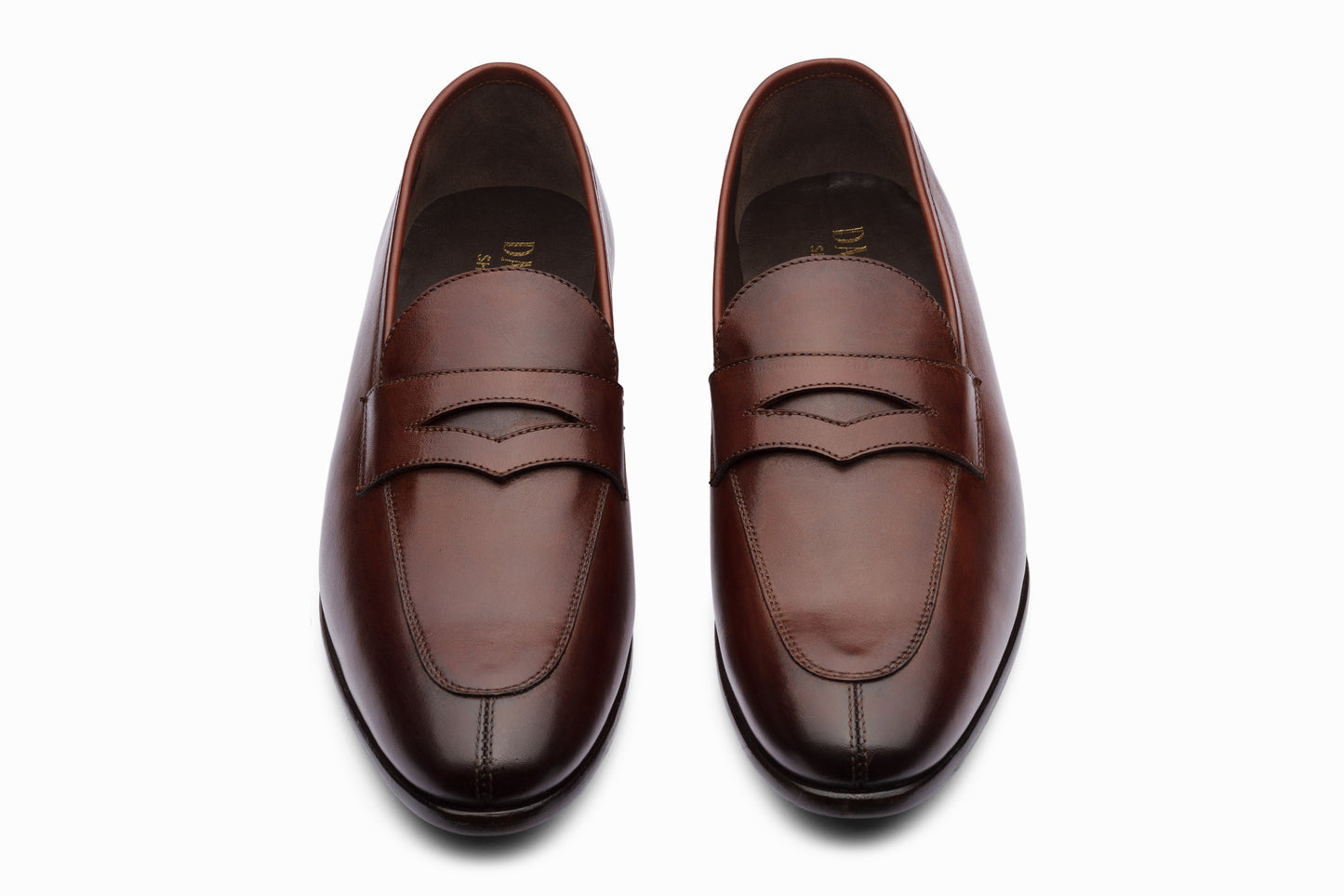 Split Toe Penny Loafers - Brown