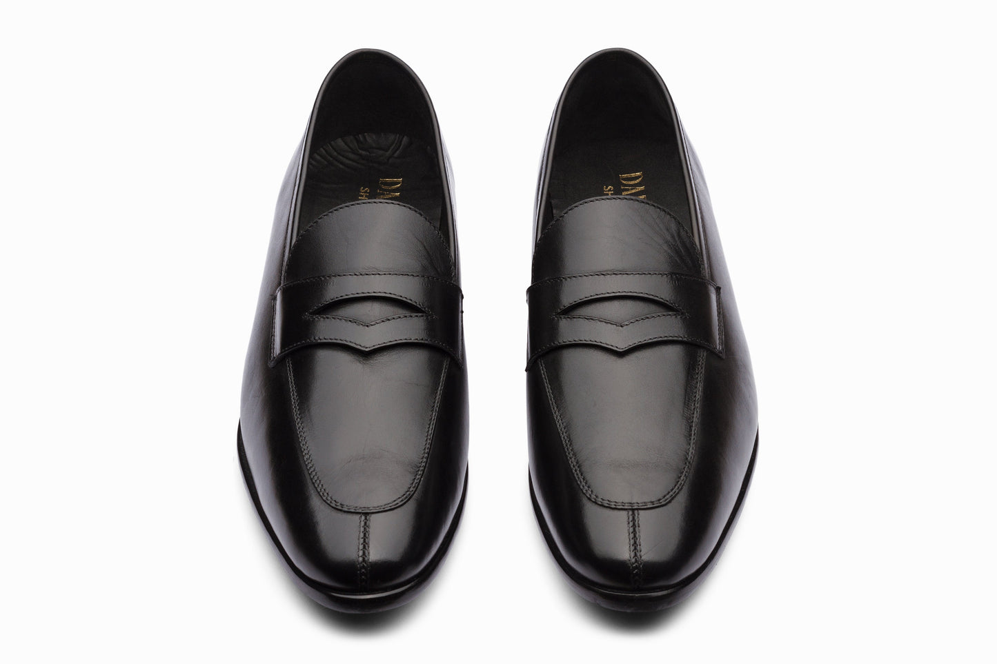 Split Toe Penny Loafers - Black