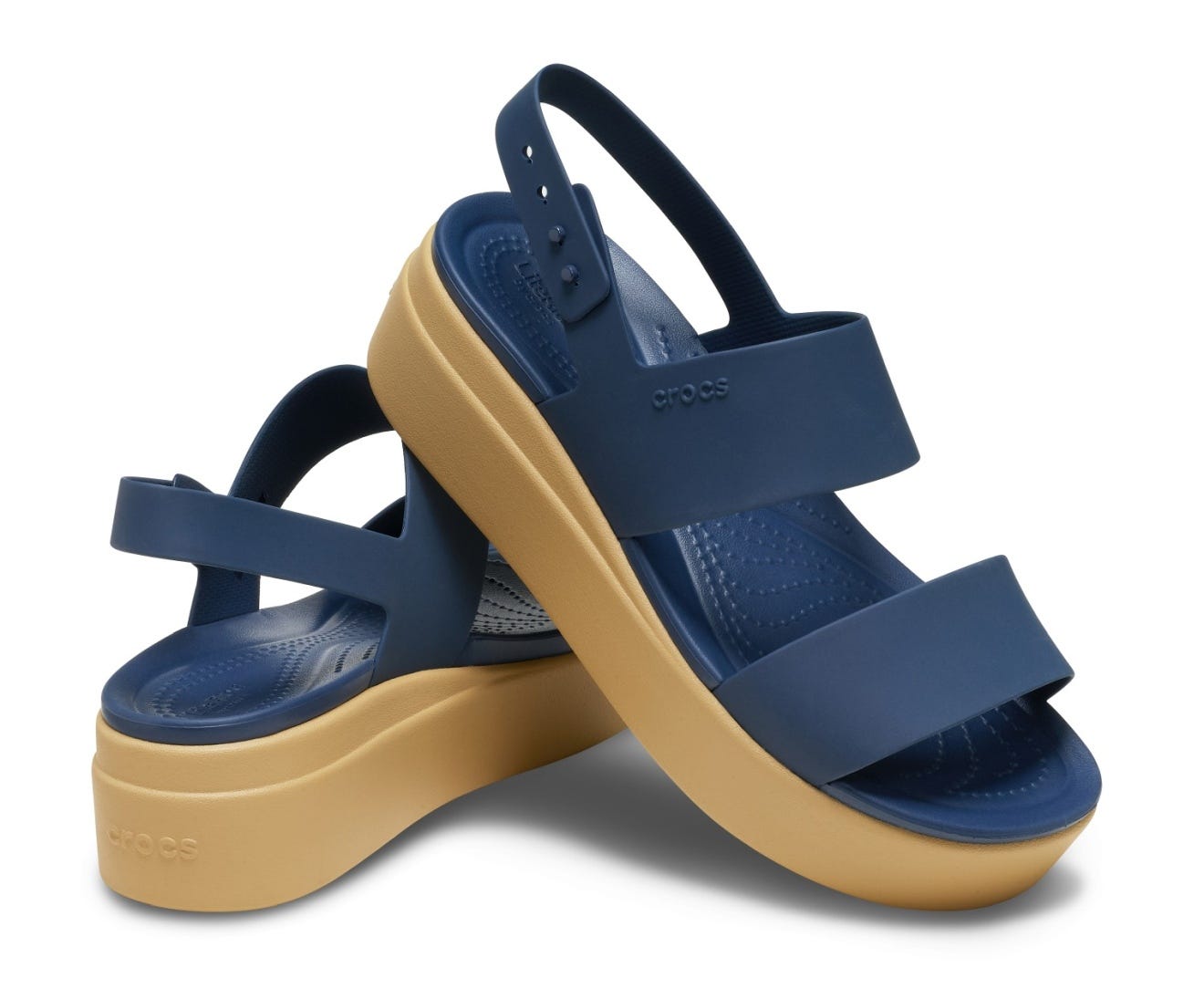 Crocs Brooklyn Low Black/Mushroom Women's Wedge Sandals for Ultimate Comfort