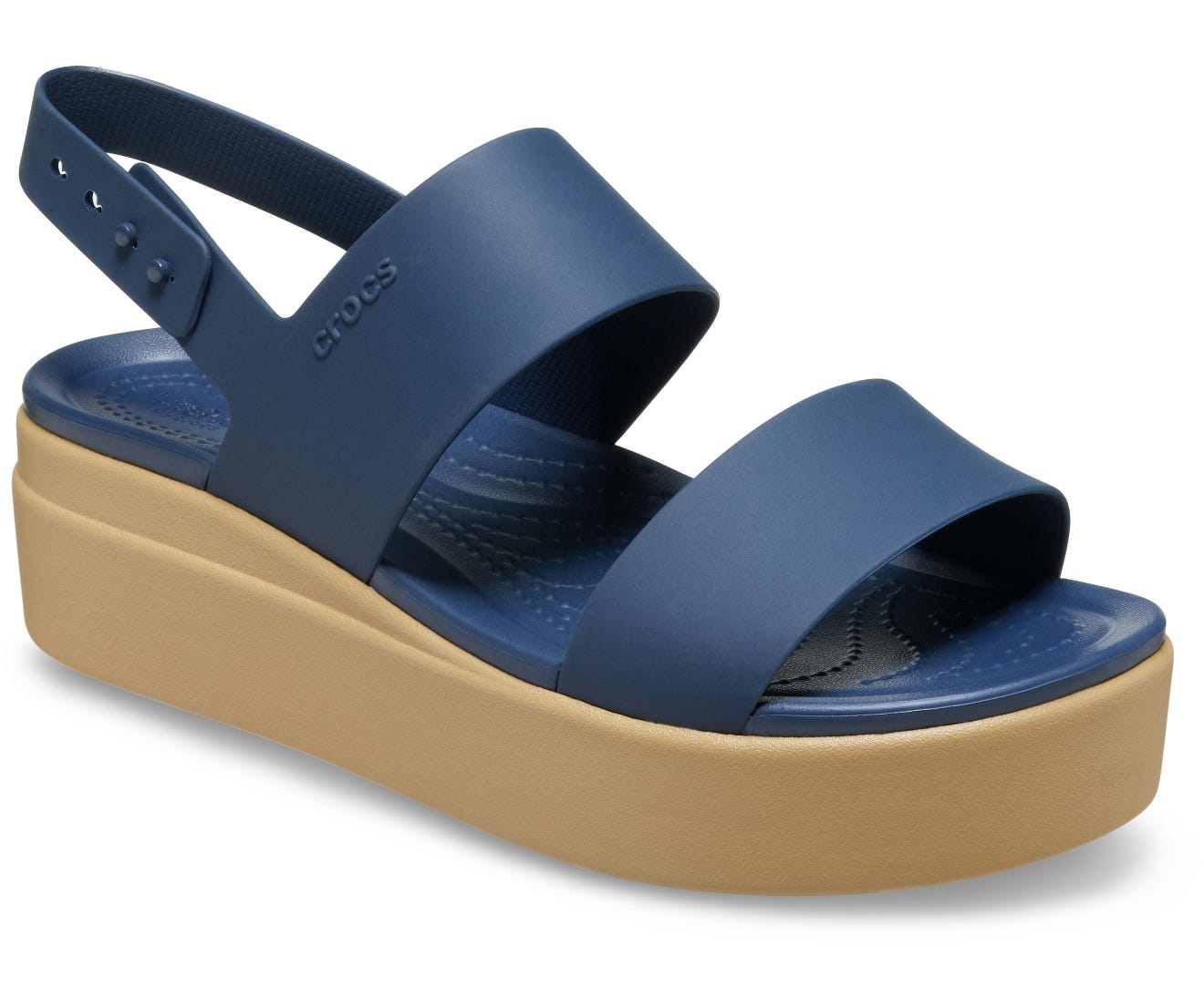 Crocs Brooklyn Low Black/Mushroom Women's Wedge Sandals for Ultimate Comfort