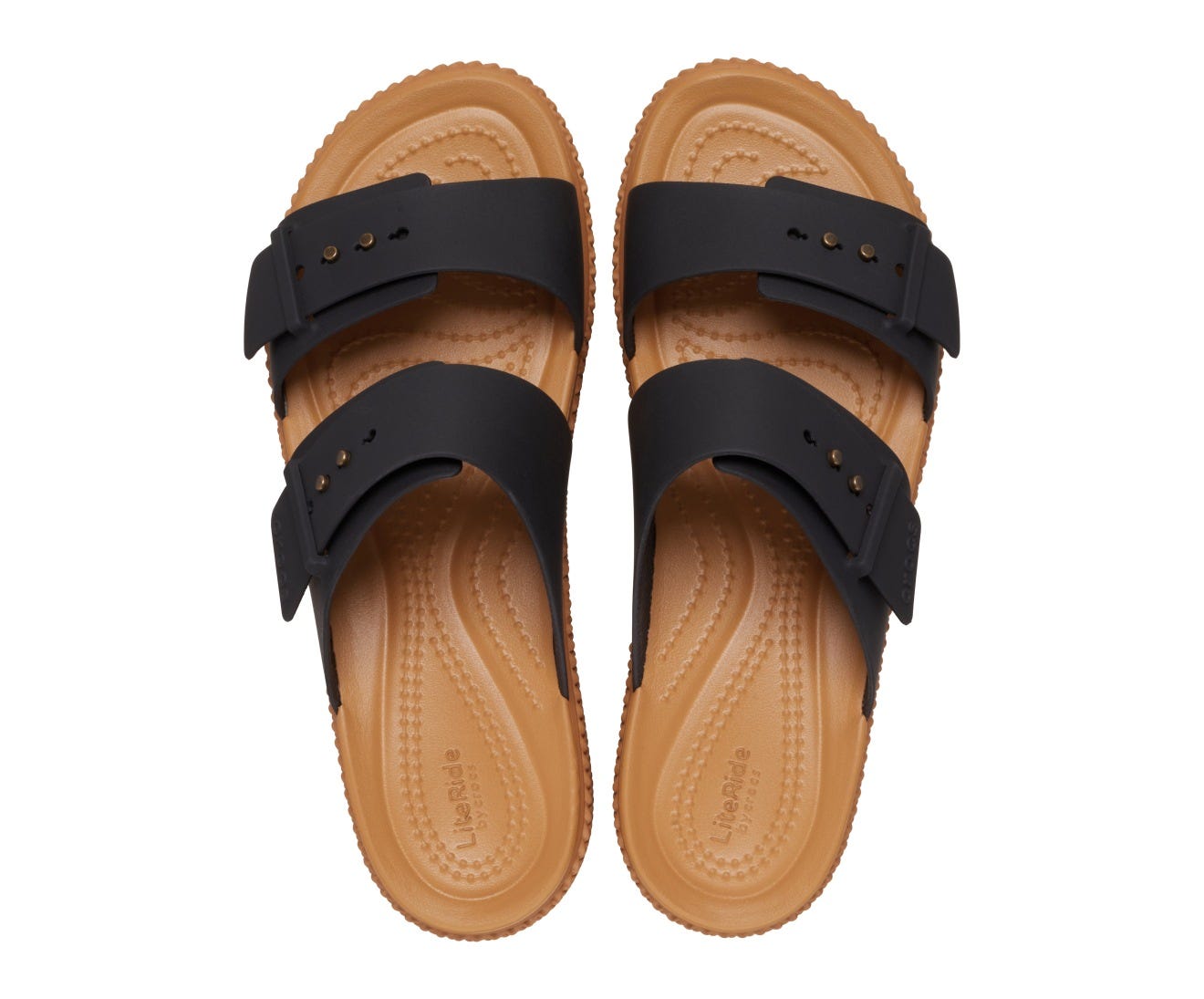 Comfortable Brooklyn Woven Buckle Chalk Women's Sandal with Lightweight Croslite Foundation