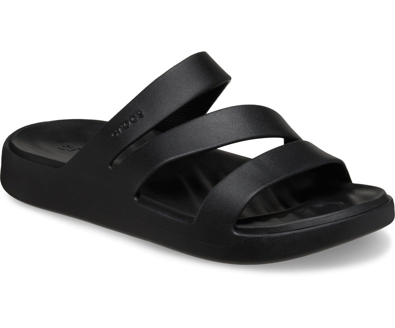 Crocs Getaway Strappy Black Women's Sandal: Lightweight, Flexible, Stylish Comfort