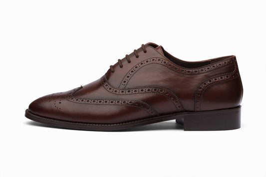 Full Brogue Wingtip Oxford - Dark Brown