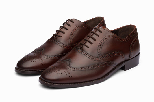 Full Brogue Wingtip Oxford - Dark Brown