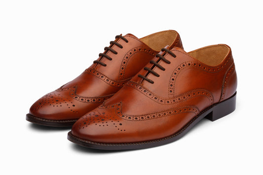 Full Brogue Wingtip Oxford - Tan