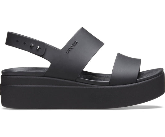 Crocs Brooklyn Low Black/Mushroom Women's Wedge Sandals for Ultimate Comfort