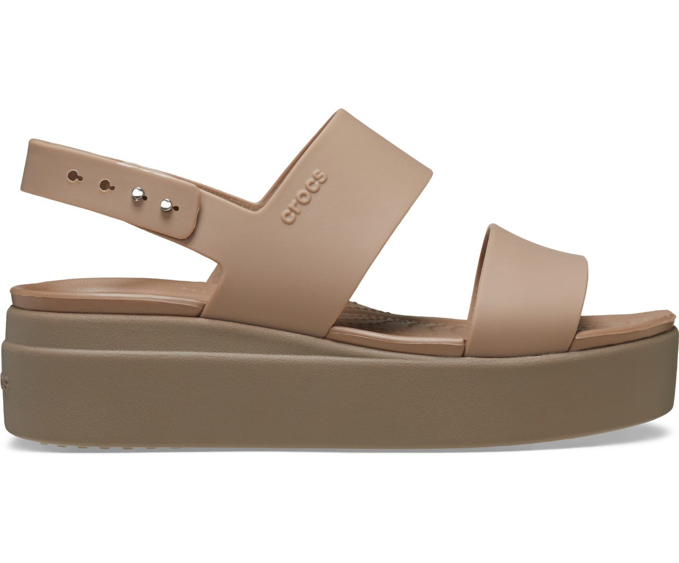 Crocs Brooklyn Low Black/Mushroom Women's Wedge Sandals for Ultimate Comfort