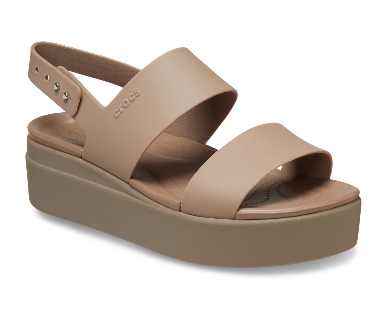 Crocs Brooklyn Low Black/Mushroom Women's Wedge Sandals for Ultimate Comfort