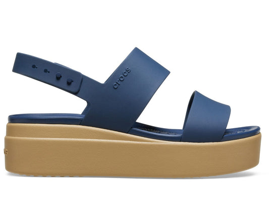 Crocs Brooklyn Low Black/Mushroom Women's Wedge Sandals for Ultimate Comfort