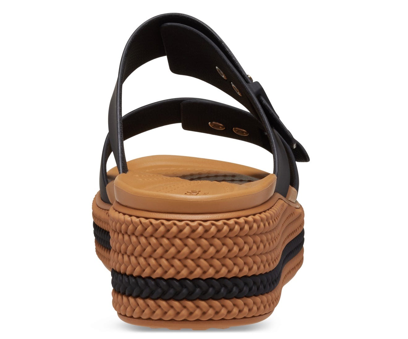 Comfortable Brooklyn Woven Buckle Chalk Women's Sandal with Lightweight Croslite Foundation